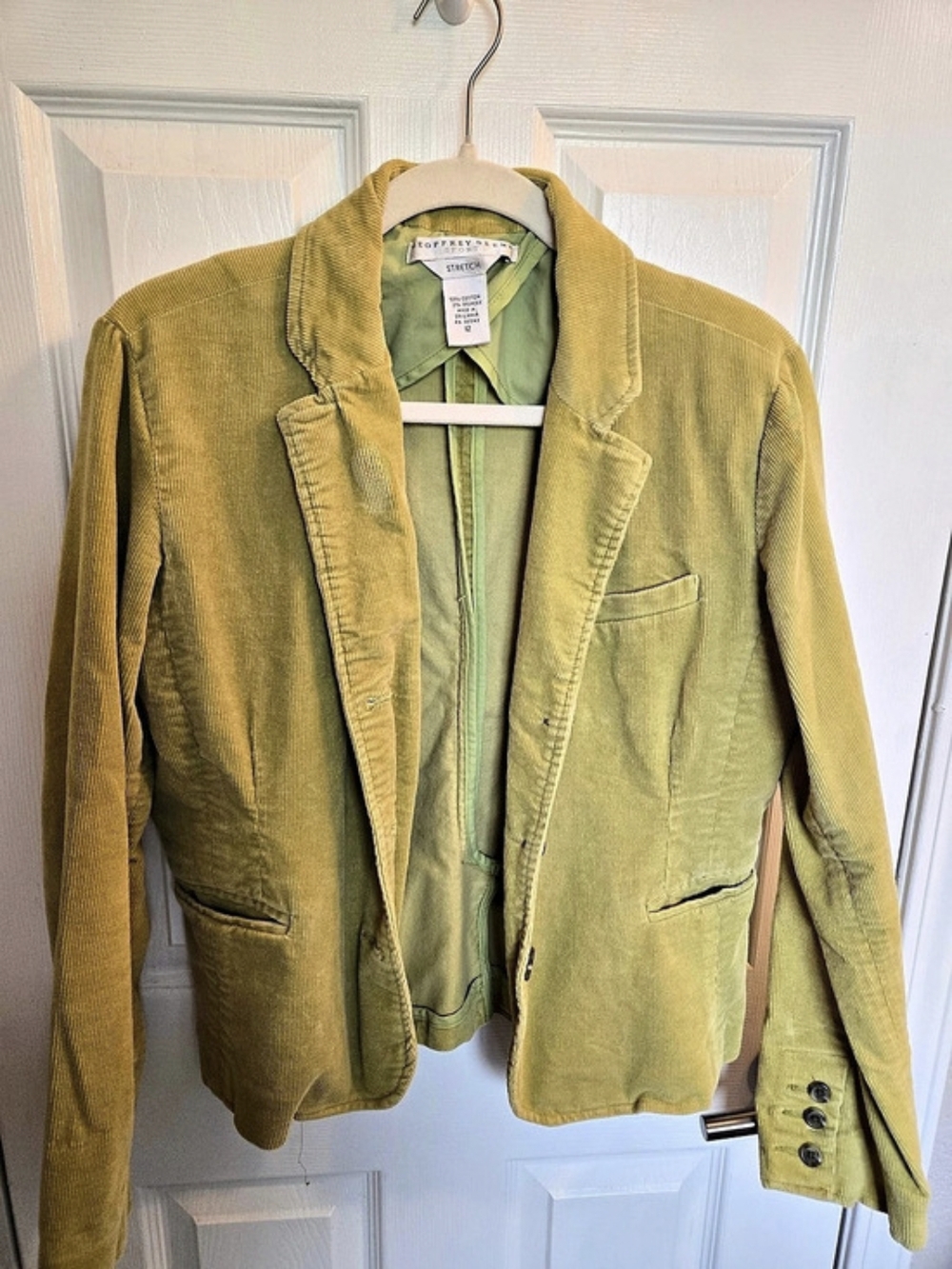 Geoffrey Beene Corduroy Blazer in Green Size 12